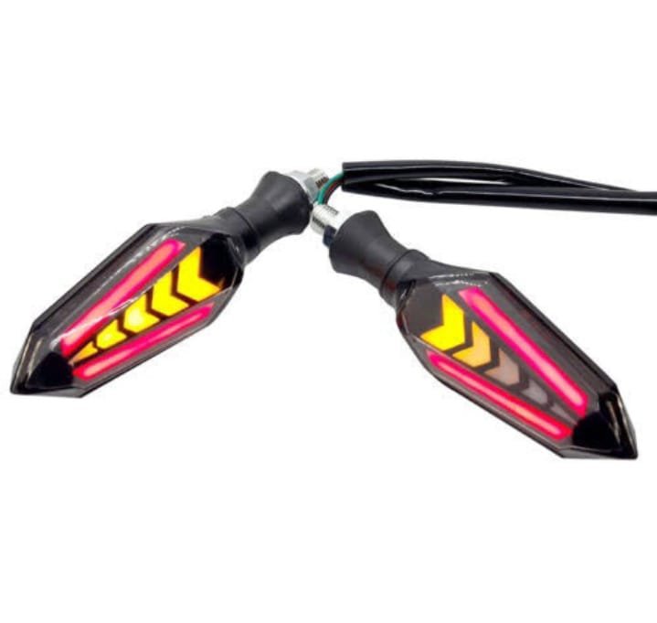 Bike Indicator Slide Arrow Running Style With Lava Drl Red -...