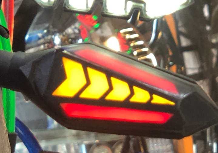 Bike Indicator Slide Arrow Running Style With Lava Drl Red -... - Image 2