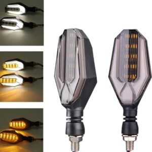 2Pcs Motorbike Universal Led Indicator With Drl And Yellow...