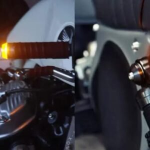 Dual Color Turn Signal Indicator Motor Cycle Handle Grip Bar...