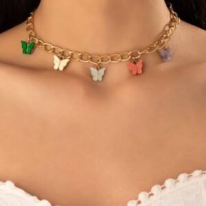Elegant Multi Color Butterfly Chain Material Alloy /Beautiful...
