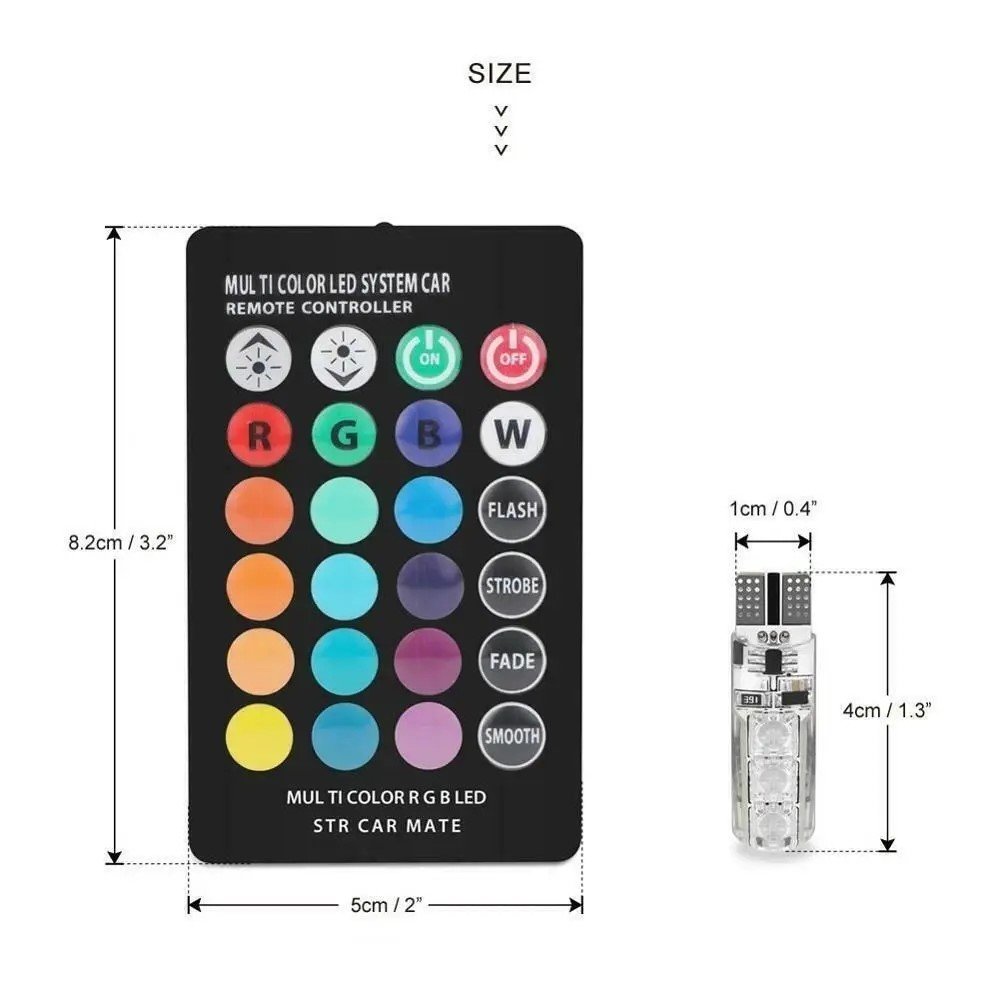 Smds Led Car Parking Light Bulbs Pair Remote Control - Image 5