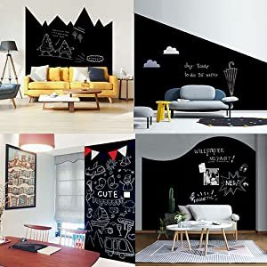 Large Black Chalkboard Sticker Paper Diy Black Board Wall Adhesive...