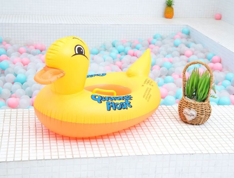 Duck Baby Floats Tube, Inflatable Duck Pool Float, Baby Floating... - Image 3