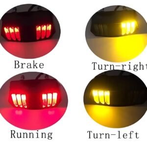 Universal Motorbike Back Light With Indicator Drl Audi Style