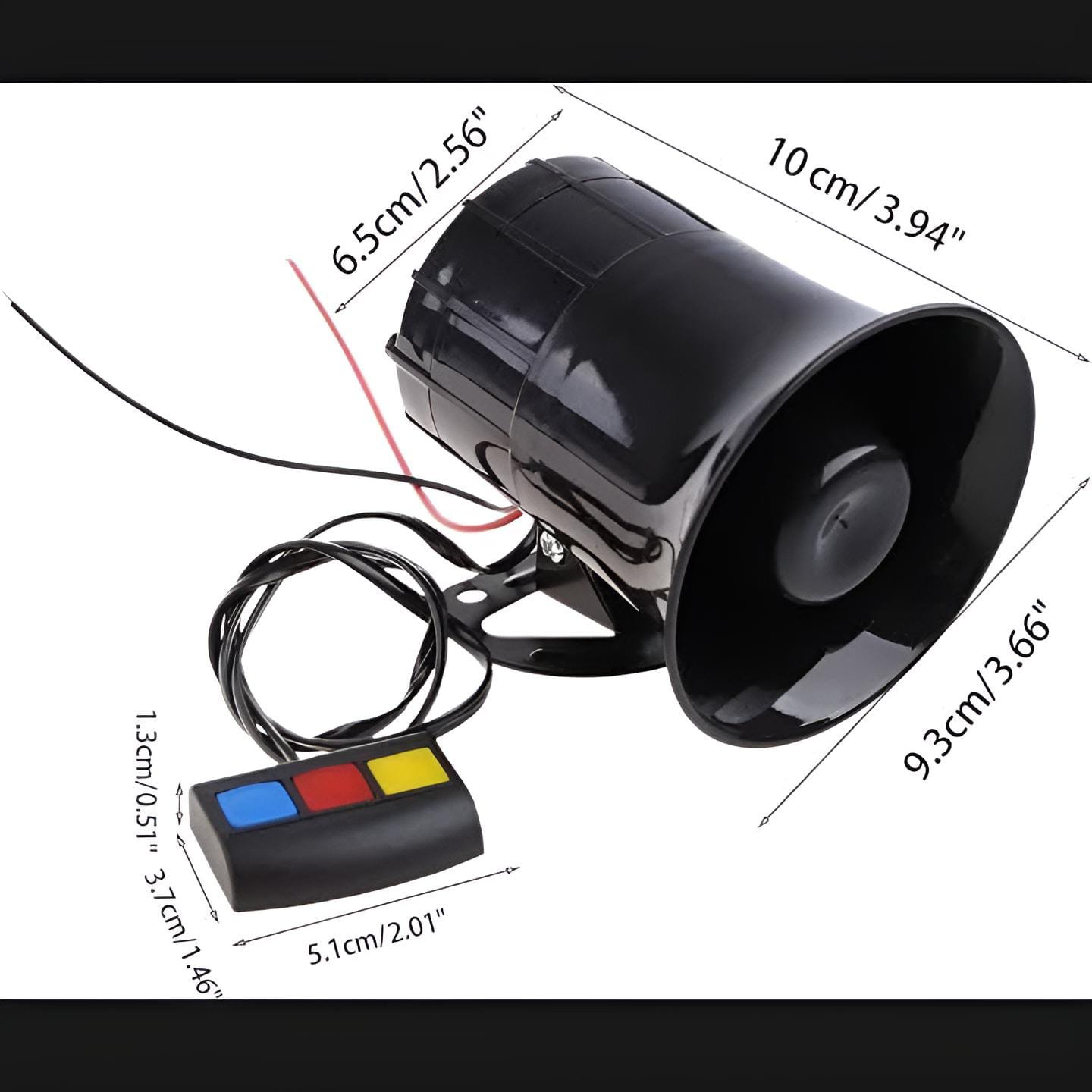 Horn Siren 12 Watt 3 Different Loud Sounds For Car And Motorcycle - Image 5
