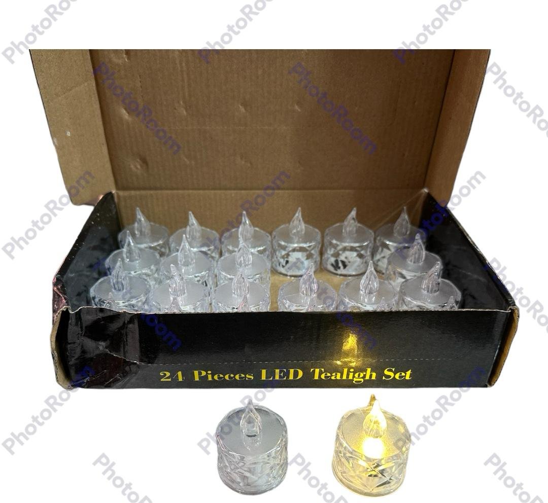 Pack Of 24 Warm White Flameless Led Tealight Candle Decorative... - Image 3