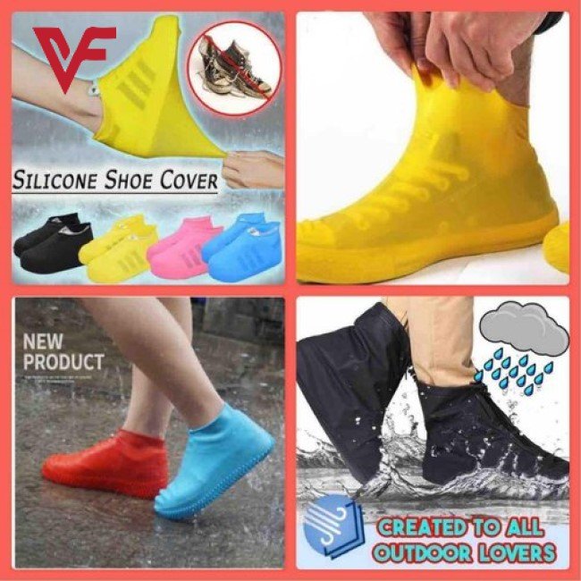 Rain Boot Thicken Waterproof Silicone Gel Shoe Cover Rain (Color...