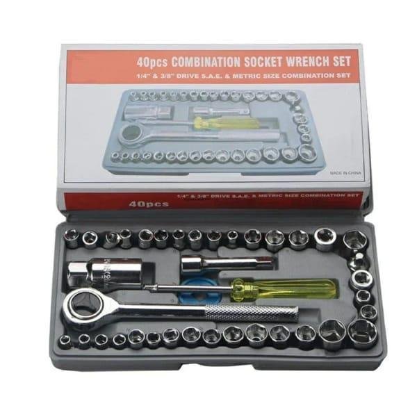40Pcs Aiwa Socket Wrench Tool Kit &Amp; Screwdriver And Socket Set - Image 4