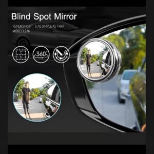 Pair Of Rotatable Car Round Mirror Original Glass Rear View Blind...