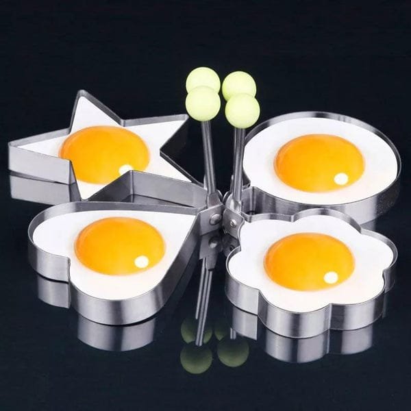 Pack Of 4 Egg Shaper Kitchen Tools Star, Heart, Round, Flower... - Image 5