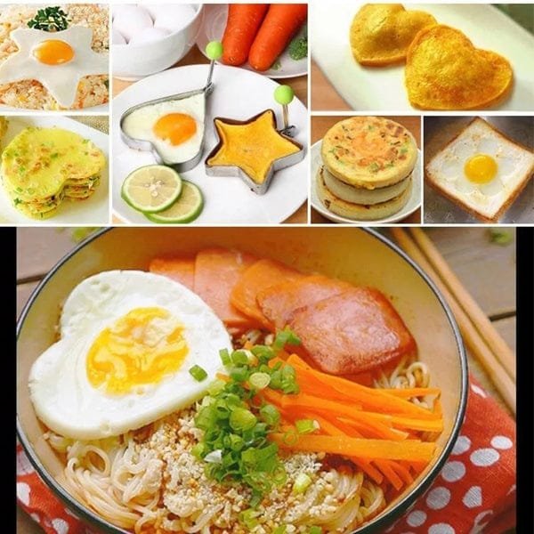 Pack Of 4 Egg Shaper Kitchen Tools Star, Heart, Round, Flower... - Image 4