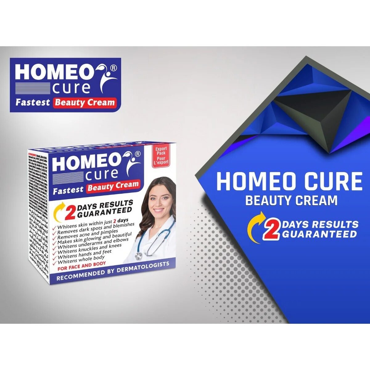 Homeo Cure Beauty Cream Highly Concentrated Fastest 2 Days Results...