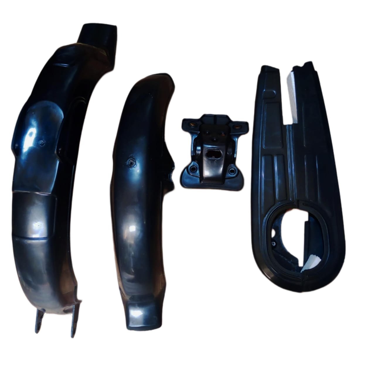 (Pack Of 4) Unbreakable Plastic Mudguards Set Plus Chain Cover And...
