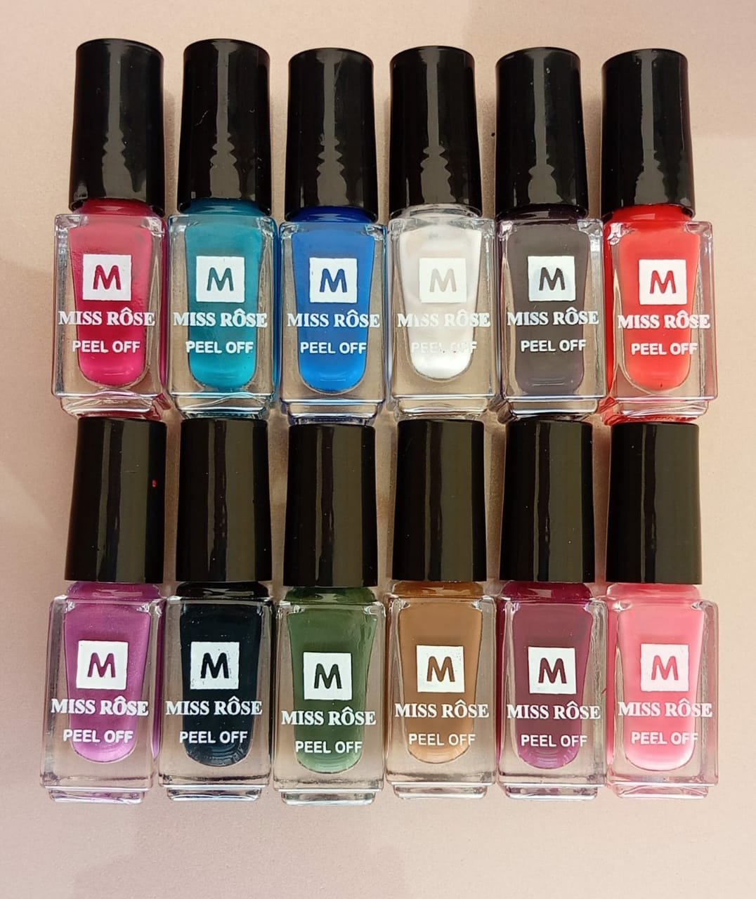 Pack Of 6 Miss Rose Peel Off Nail Polish - Image 3