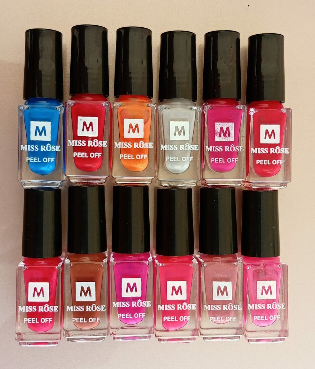 Pack Of 6 Miss Rose Peel Off Nail Polish - Image 2
