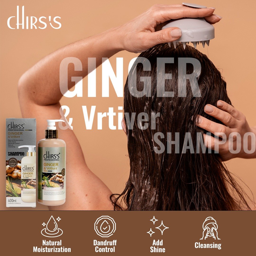 Chirs'S Uk  Ginger And Vetiver Shampoo  2In1 Turkish Formula (400Ml)