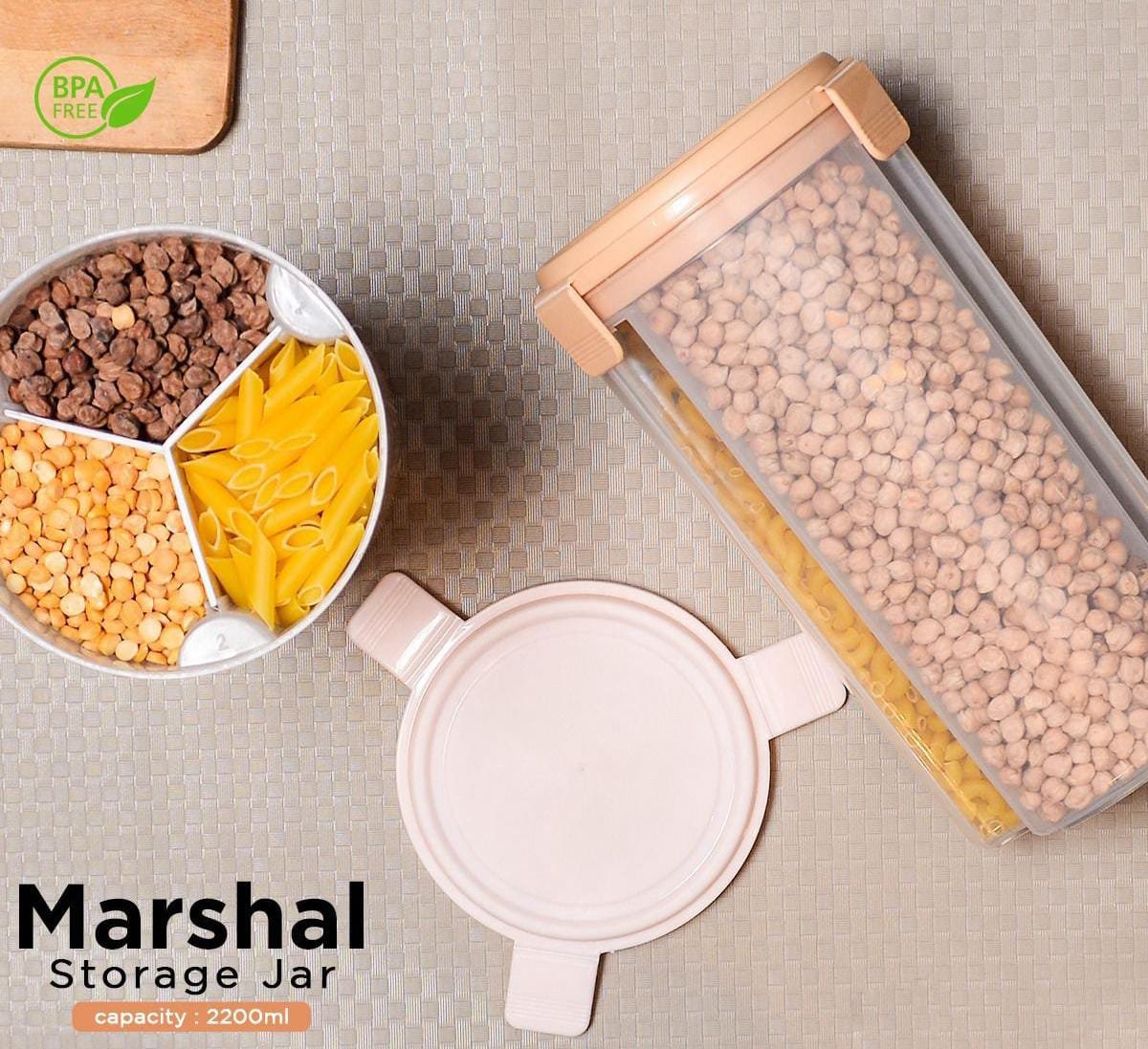 3 In 1 Transparent Air Tight Container With 3 Partitions - Image 2