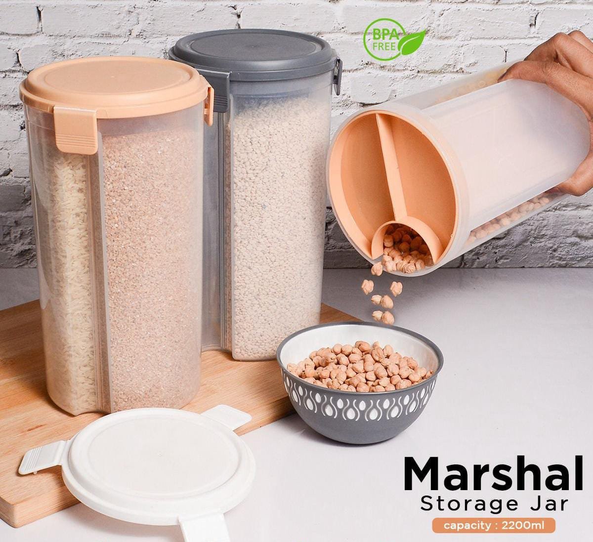 3 In 1 Transparent Air Tight Container With 3 Partitions - Image 3