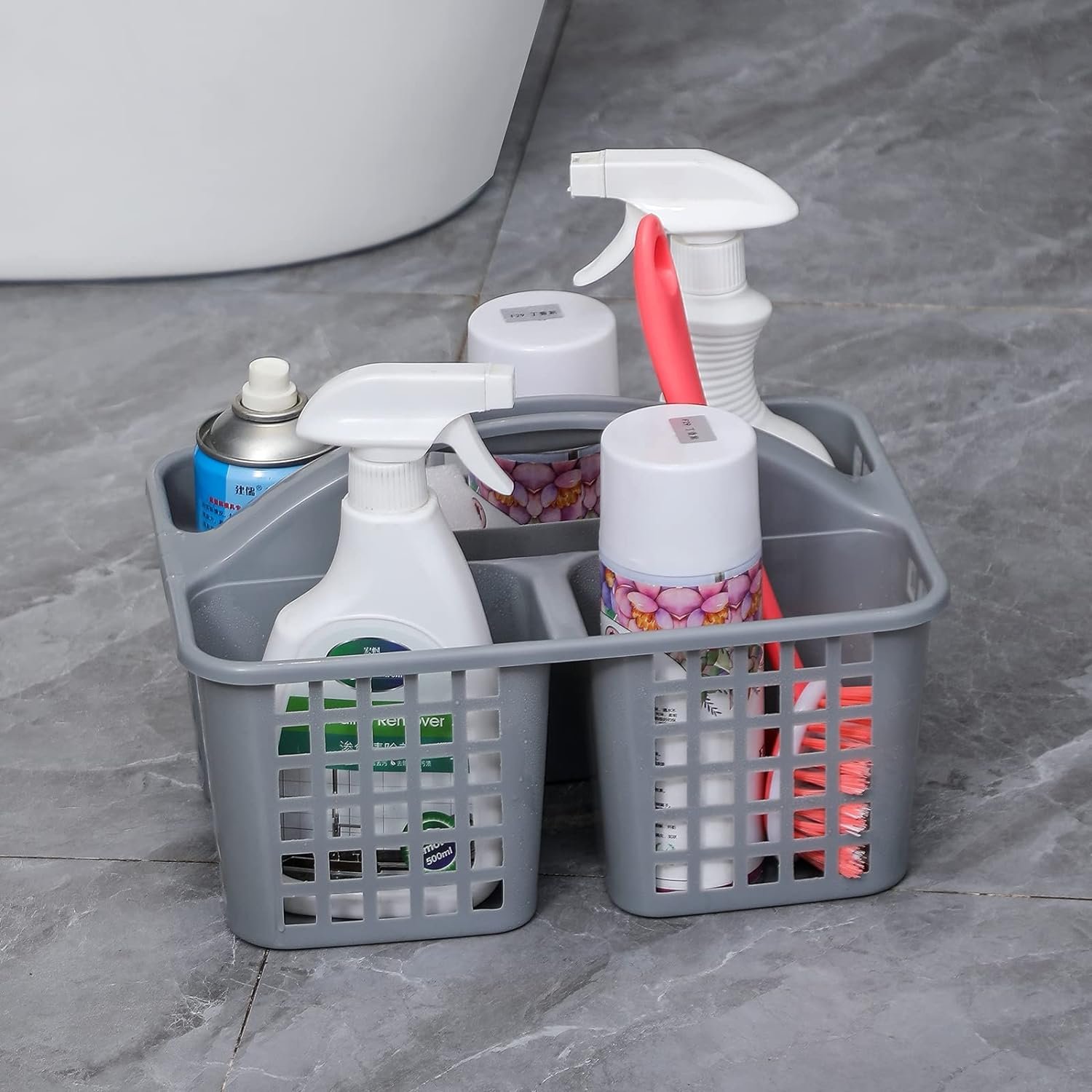 Plastic Bathroom Basket Kitchen Sink Basket Shower Caddy Basket... - Image 4