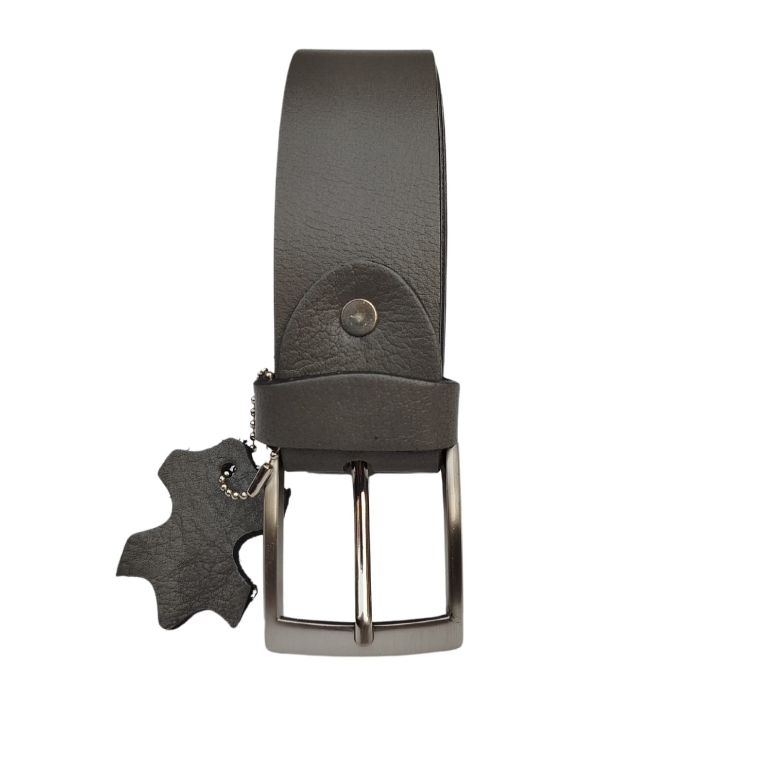 Men Buffalo Leather Belt Grey Color