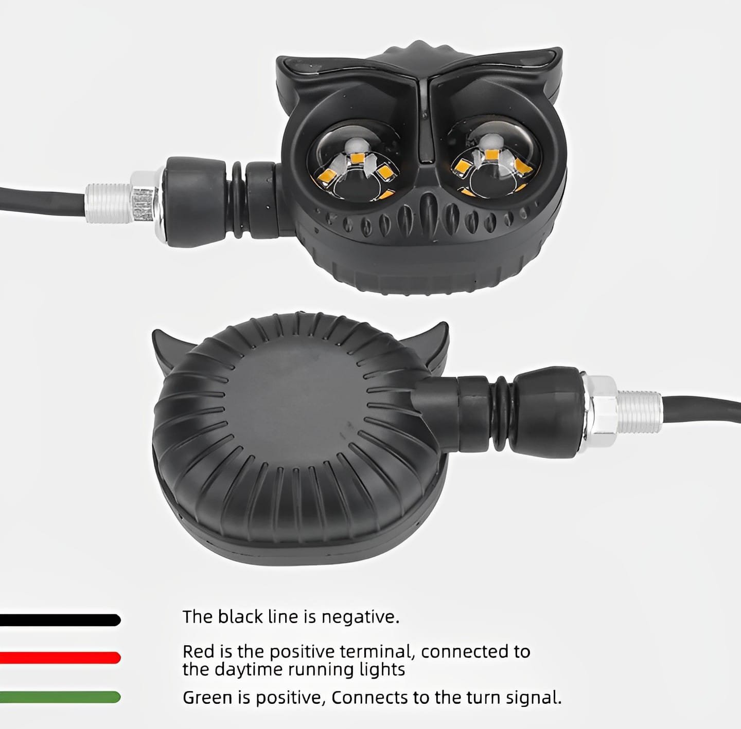 Pack Of 2 Pcs Owl Style Dual Color Motorcycle Driving Headlight,... - Image 4