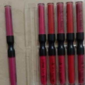 6 Pcs Set Matte And Shiny Dual Lip Gloss
