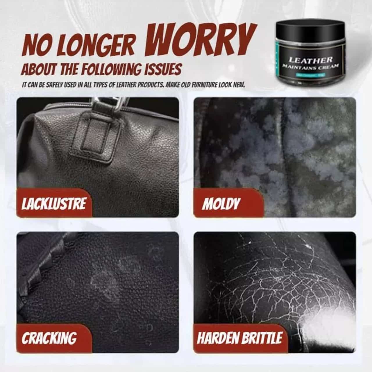 Leather Maintain Repair Cream Polish Restore Shine Moisturizing...