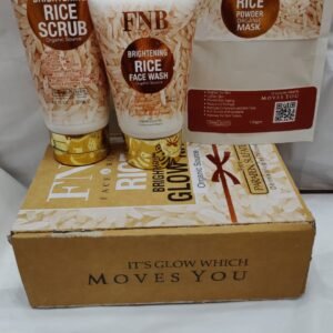 Fnb Rice [3 In 1] Whitening Brightening Glow Kit