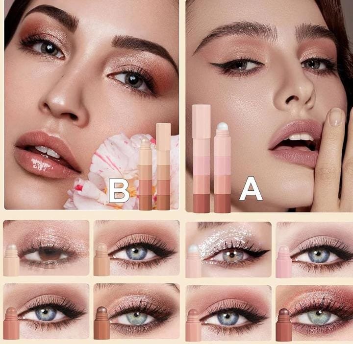 (One Pcs ) 4 In 1 Eye Makeup Pen (Random Color) Without Box - Image 4