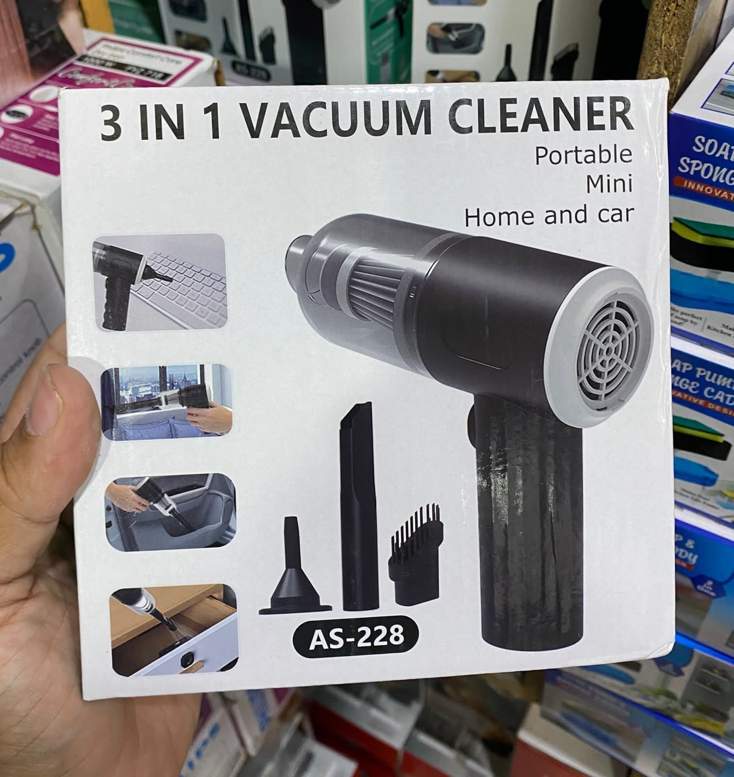 3 In 1 Portable Vacuum Cleaner Duster Blower Air Pump Wireless... - Image 4