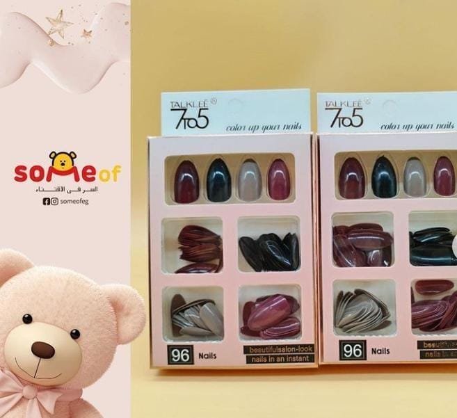 96 Pcs Nails Without Glue Or Sticker (Random Color) - Image 4