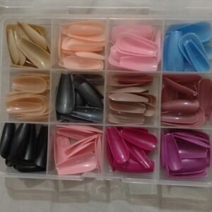 144 Pcs Nails Box Colorful And Shiny Nails Box (Random Color)
