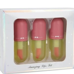 (Pack Of 3 ) New Lip Gloss Capsule Lip Plumper Oil Shiny Clear Lip...