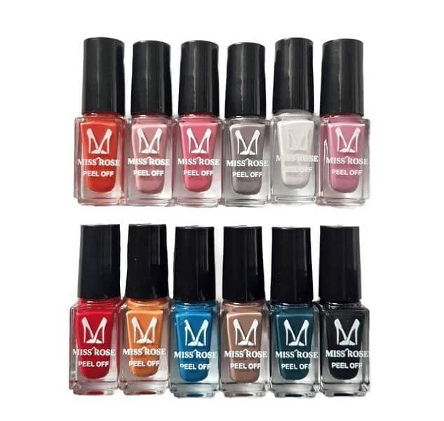 Pack Of 6 Miss Rose Peel Off Nail Polish - Image 4