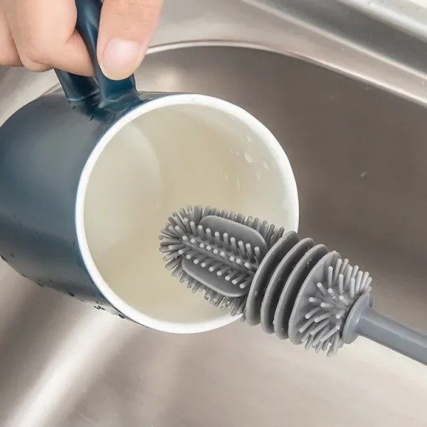 1 Pcs Silicone Feeder Bottle Brush Glass Brush Cup Brushes Long Handle - Image 4