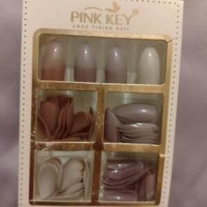 96 Pcs Nude Colors Nail Pack Without Glue Or Sticker (Random Color)