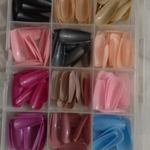 Artificial Nails 144 Pcs With Nail Glue, Beautiful Fancy Fake...