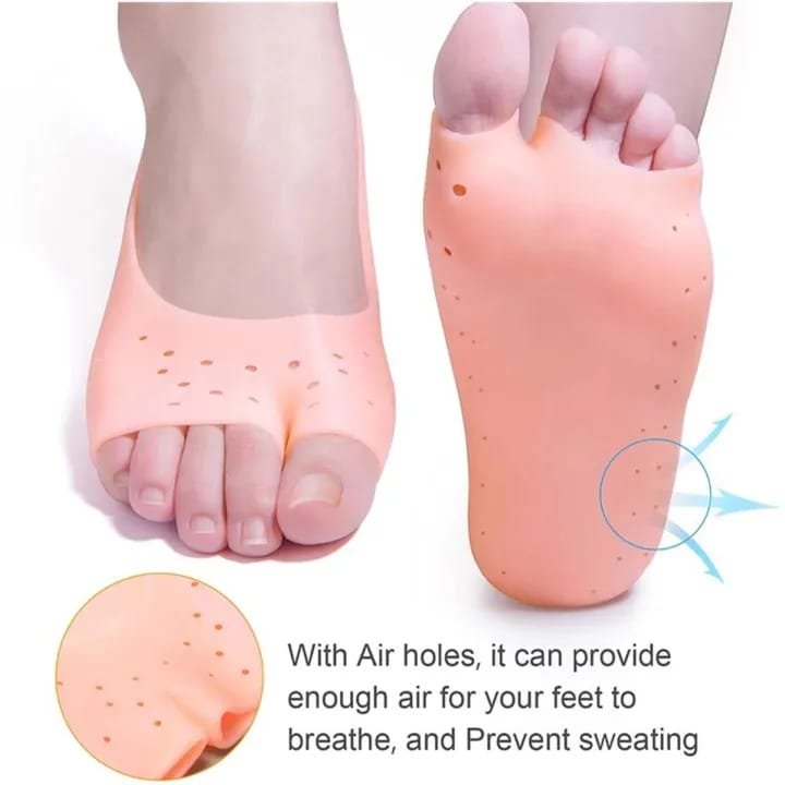Silicone Gel Moisturizing Socks, Non-Slip Socks, Cracked Foot...