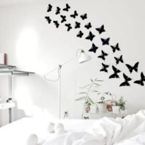 Buy One Get One Free 3D Wall Clock With Light And Pack Of 30 Butterfly