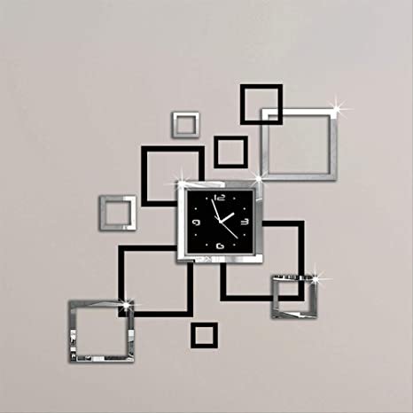 3D Acrylic Dm01 Clock / Mirror Effect Ring Wall Clock Modern Design