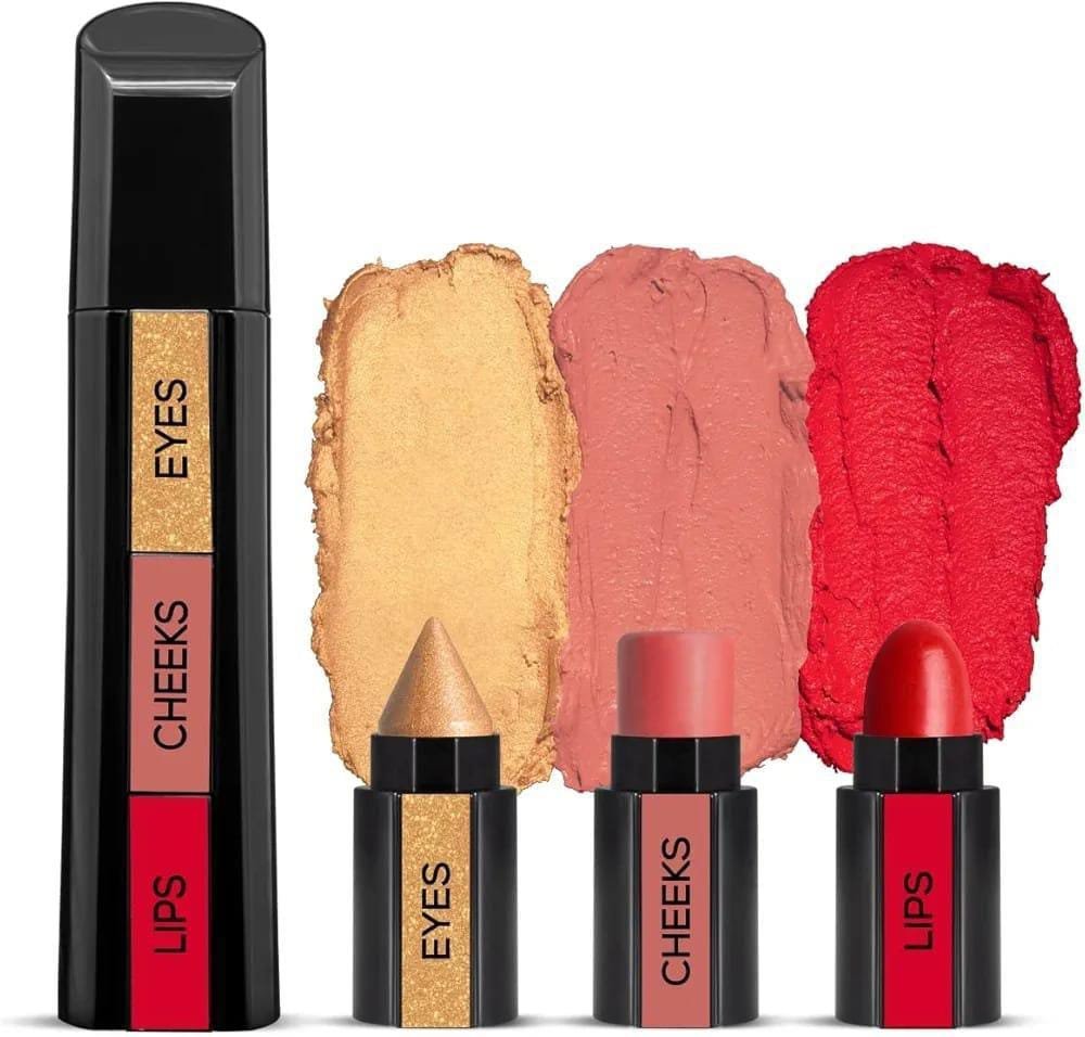 3 In 1 Huda Beauty Professional Eyes Cheeks Lips (Lipsticks) - Image 2