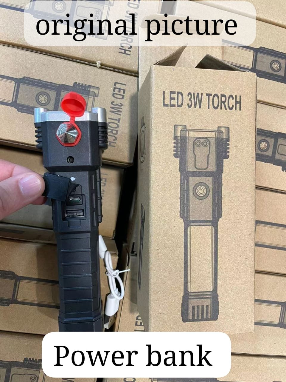 High-Power Led Torch Light Rechargeable Flashlight And... - Image 5