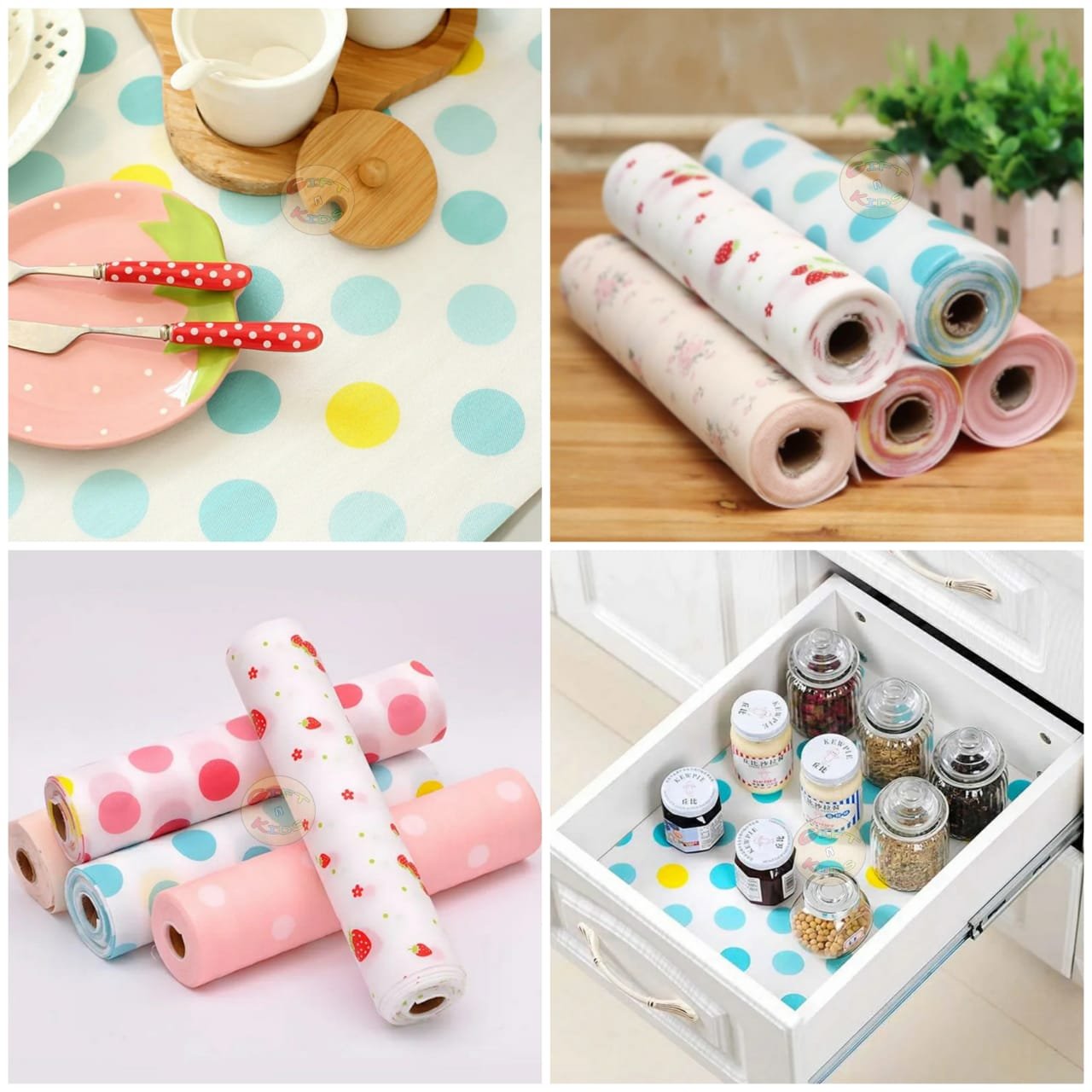 1 Roll - Kitchen Polka Foamic Sheet (45X150Cm) (Random Design) - Image 4