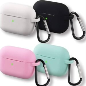 Airpods Pro 2 Soft Silicone Case With Hanging Clip (Random Color)