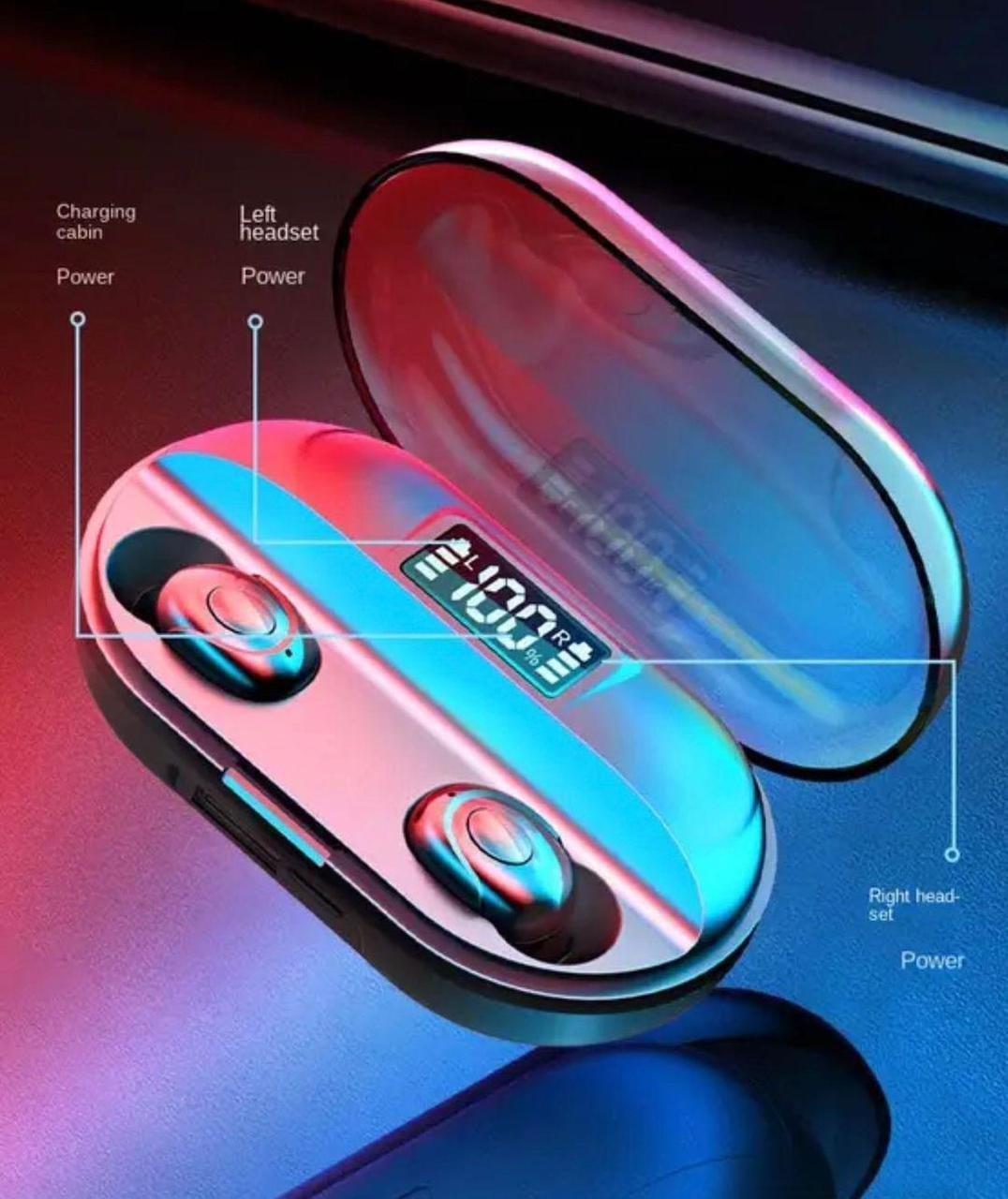 T2 Tws Wireless Earbuds Bluetooth 5.1 With Led Indicator, Type-C... - Image 2