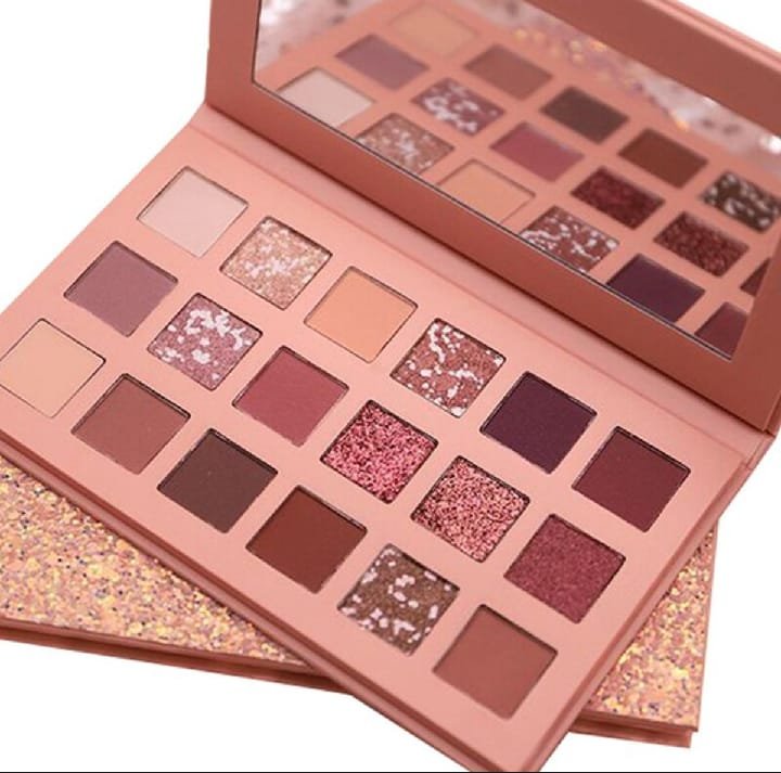 18 Shade Pearlescent Shimmer - Matte Waterproof Nude Eyeshadow Palette - Image 2