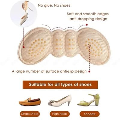6 Pcs Women Insoles For Shoes High Heel Pad (Random Color) - Image 5
