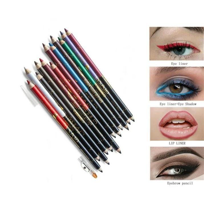 ( Pack Of 6 )2 In 1 Colors Eye Pencil Multipurpose Eye Pencil... - Image 3