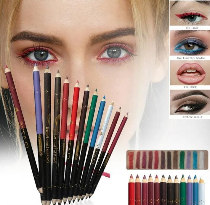 ( Pack Of 6 )2 In 1 Colors Eye Pencil Multipurpose Eye Pencil...